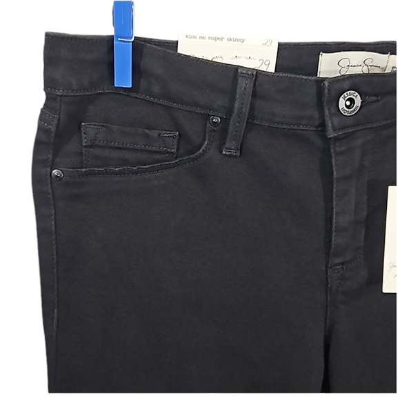 Jessica Simpson Women's Kiss Me Super Skinny Black Jeans Size 29 - Picture 3 of 16